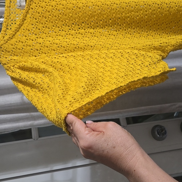 Madewell Texture & Thread Eyelet Flutter-Sleeve Top Size L Bohemian Mystic - Picture 8 of 10